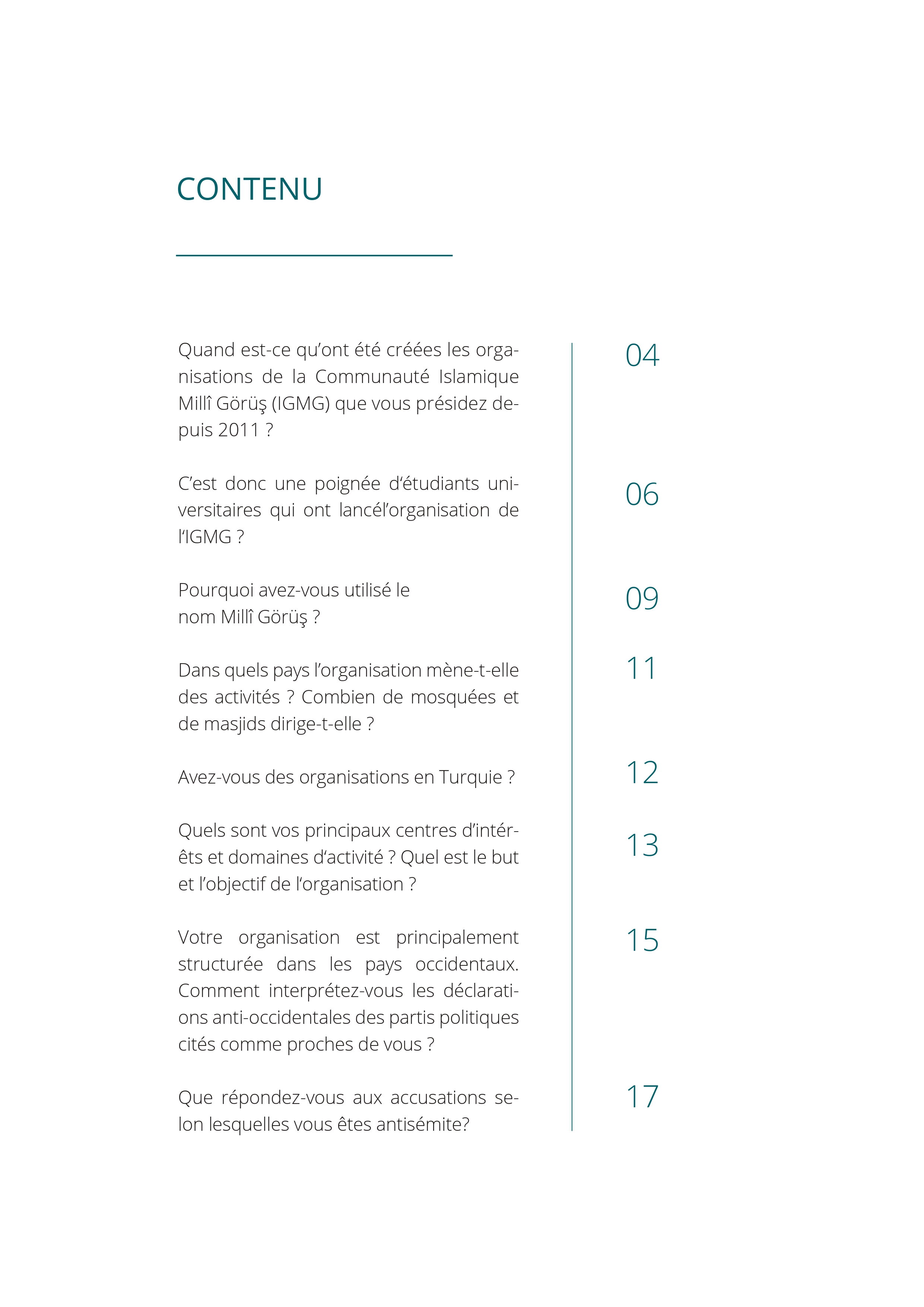 Le Passé et le Présent de l'IGMG/CIMG